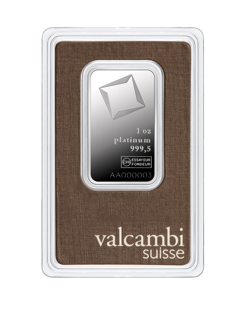 Lingote de Platino de 1 oz Valcambi