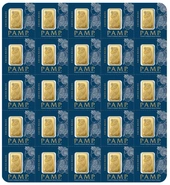Paquete de Lingotes PAMP Multigramo de 25 g de Oro
