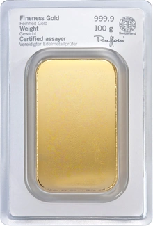 Lingote de Oro de 100 g Heraeus