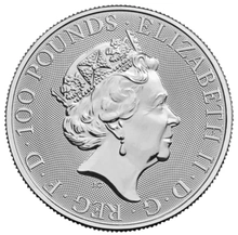 Moneda Bestias de la Reina El Eale de Beaufort de Platino de 1 oz 2023