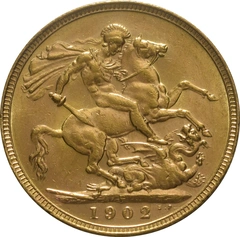 Moneda Soberano de Oro 1902 Eduardo VII (P)