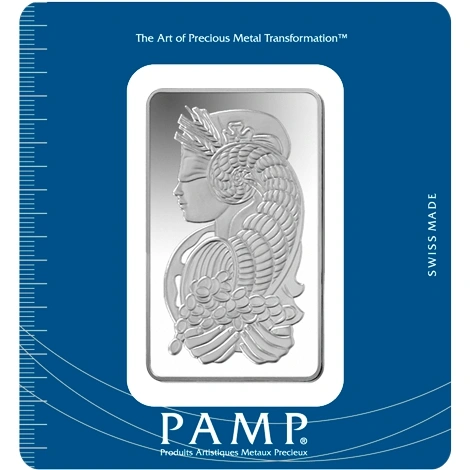 Lingote de Plata de 100 g PAMP