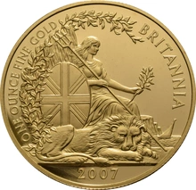 Juego de 4 Britannias Proof 2007 (en Caja Original)
