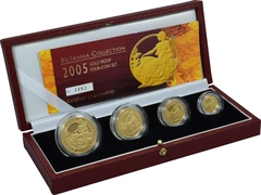 Juego de 4 Britannias Proof 2005 (en Caja Original)