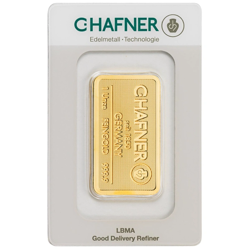 Lingote de Oro de 1 oz C. Hafner