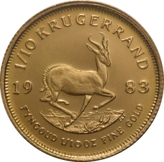 Moneda Krugerrand de 1/10 oz de Oro 1983