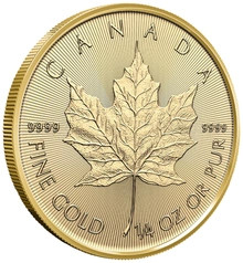 Maple Leaf Canadiense de 1/4 oz de Oro 2026