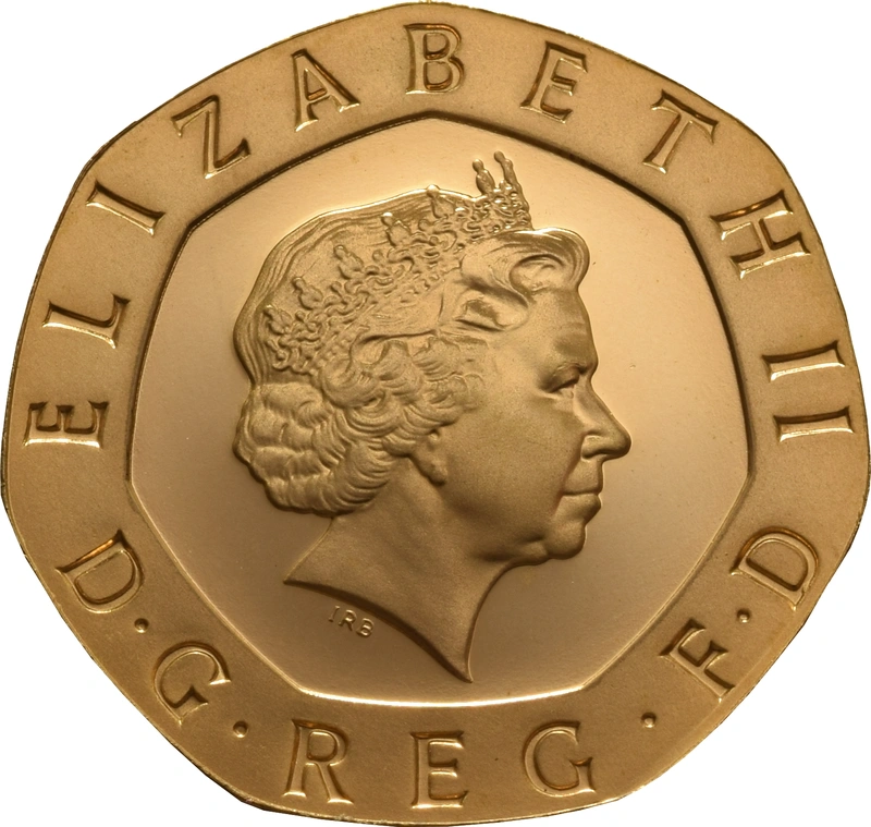 Proof Gold 20p Coin