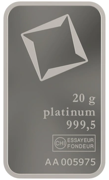 Lingote de Platino de 20 g Valcambi