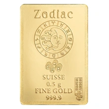 0.5g Lingote de oro PAMP Zodiacs Virgo Minted