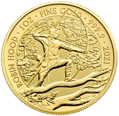 Moneda Mitos y Leyendas Robin Hood de Oro de 1 oz