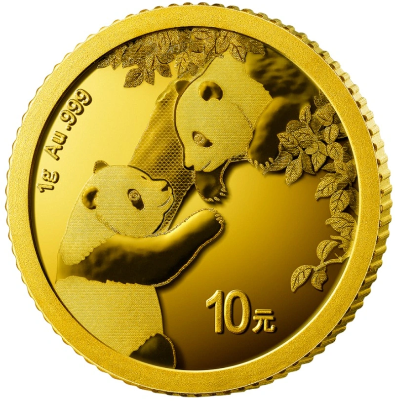 Moneda Panda Chino de Oro de 1 g 2023