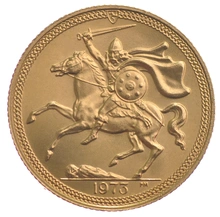 Moneda Medio Soberano de la Isla de Man de Oro