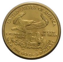 Moneda American Eagle de Oro de 1/10 oz 1986