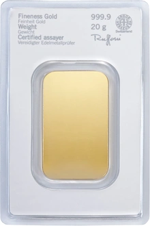 Lingote de Oro de 20 g Heraeus