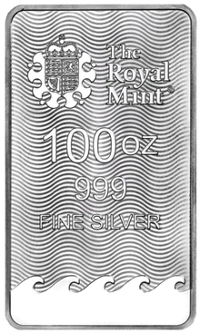 Lingote de Plata de 100 oz Britannia
