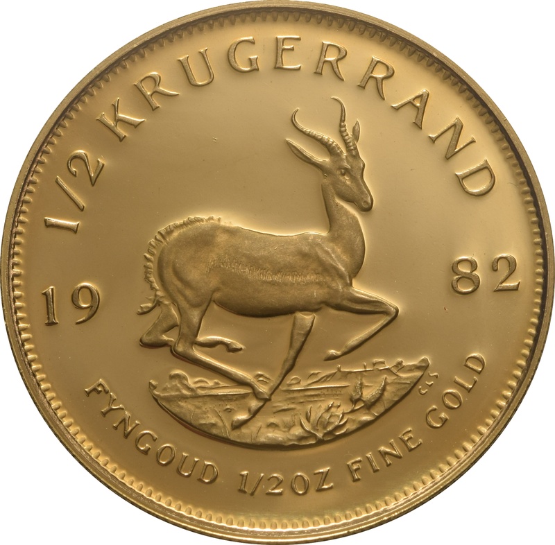 Krugerrand Proof de 1/2oz de Oro 1982