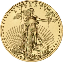 Moneda American Eagle de Oro de 1/4 oz 2018