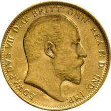 Moneda Soberano de Oro 1907 Eduardo VII (M)