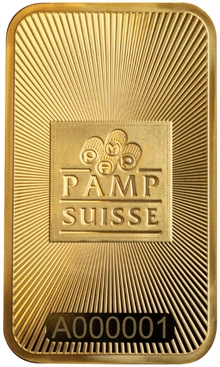 Lingote de Oro de 1 oz PAMP