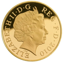 Moneda Soberano Quíntuplo de Oro Proof 2010 Restauración de la Monarquía en Caja Original