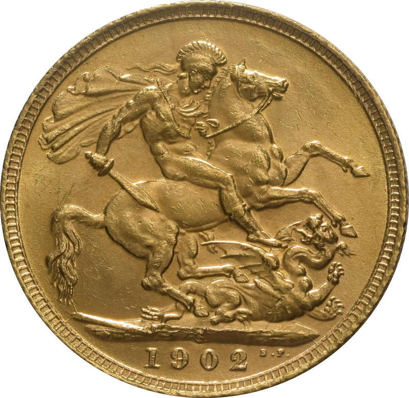Moneda Soberano de Oro 1902 Eduardo VII (S)