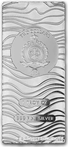 Moneda de Plata Rectangular de 1 oz - Guerra de las Galaxias™ Mandalorian Beskar