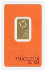 Lingote de Oro de 10 g Valcambi