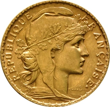 Moneda 20 Francos Franceses Gallo Marianne Original 1899-1906