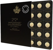 MapleGram 25 monedas de Oro de 1 gramo 2024
