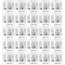 Paquete PAMP MultiGram 25x1 g de Platino PAMP