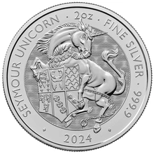 Moneda Bestias Tudor de Plata de 2 oz Unicornio de Seymour 2024