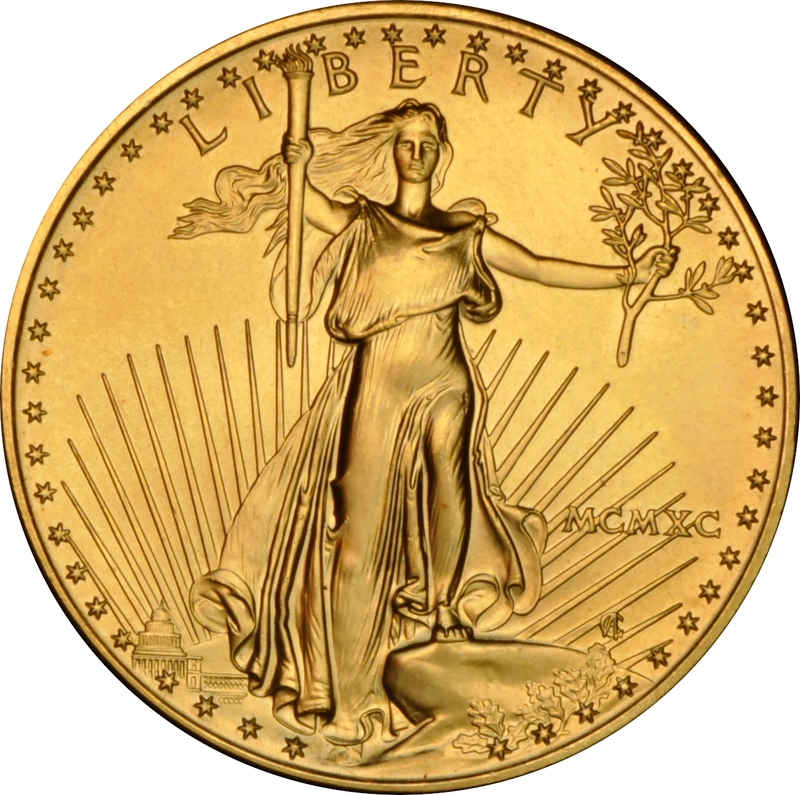Moneda American Eagle de Oro de 1 oz 1990