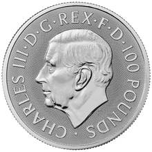 2026 León de la Reina - Bestias Tudor 1 onza Moneda de Platino