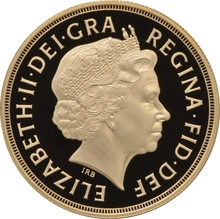 Moneda Soberano Quíntuplo de Oro Proof 2009