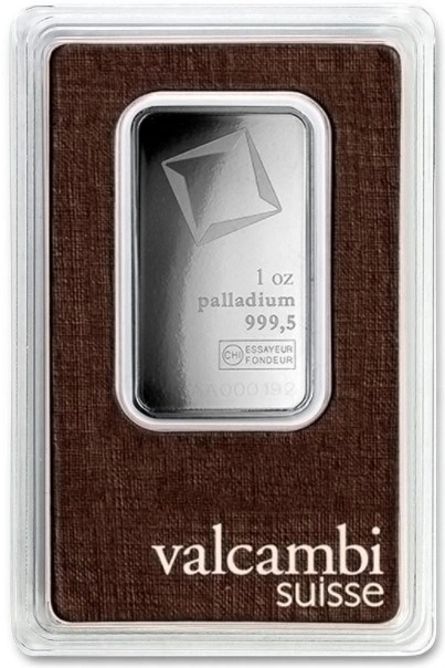 Lingote de Paladio de 1 oz Valcambi