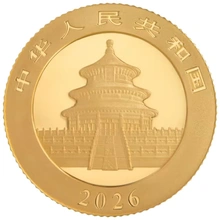 Moneda Panda Chino de Oro 3 g 2026