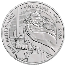 Moneda Mitos y Leyendas Rey Arturo de Plata de 10 oz 2024