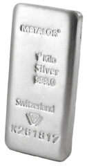 Lingote de Plata de 1 kg Metalor