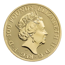 Moneda Bestias de Tudor El León de Inglaterra de Oro de 1 oz 2022