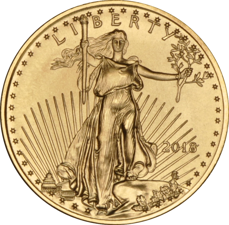 Moneda American Eagle de Oro de 1/10 oz 2018