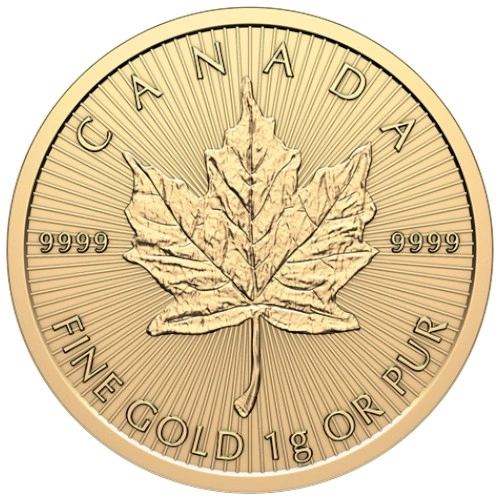 MapleGram 2026 25 x Monedas de oro de 1 g