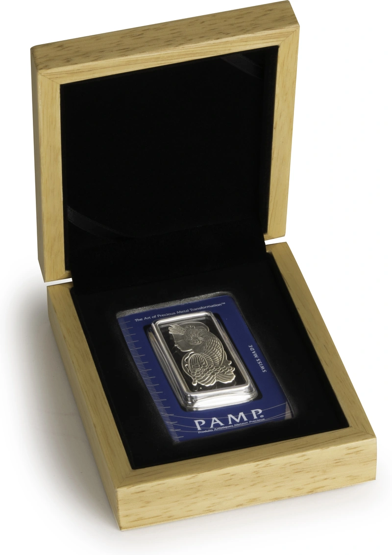 Lingote de Plata de 50 g PAMP en Caja Regalo
