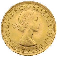 Soberano con Primer retrato de Isabel II en Cajita de Regalo