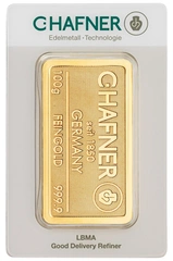 Lingote de Oro de 100 g C. Hafner
