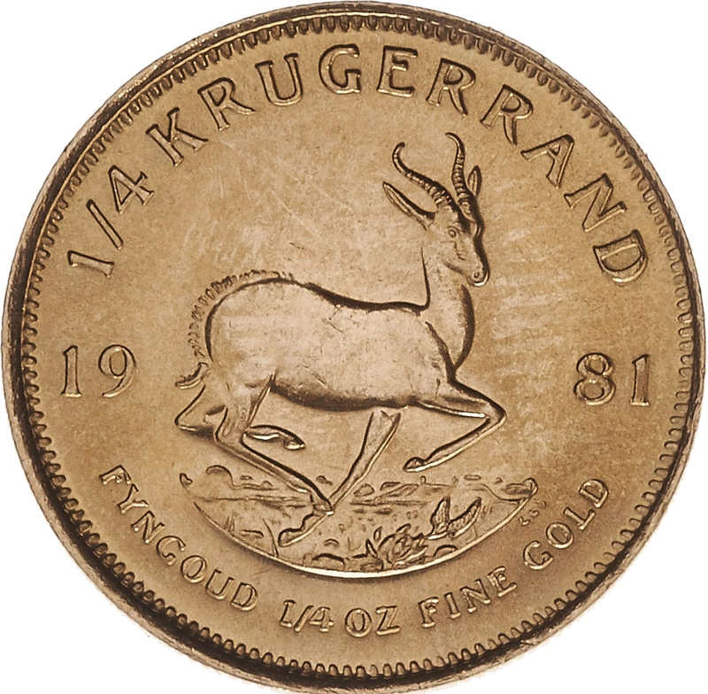 Moneda Krugerrand de 1/4 oz de Oro 1981