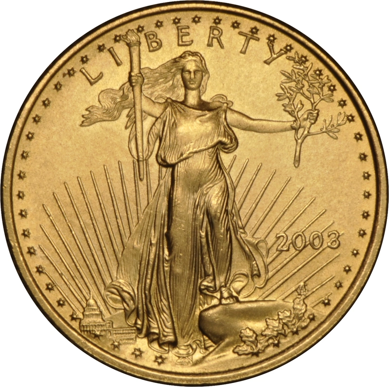 Moneda American Eagle de Oro de 1/4 oz 2003