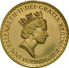 Moneda Britannia de Oro de 1 oz 1993