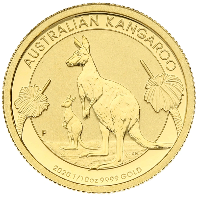 Moneda Canguro Australiano de Oro de 1/10 oz 2020