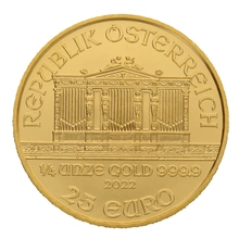 Moneda Filarmónica Viena de Oro de 1/4 oz 2022